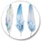 Designart - Blue Boho Feathers II - Lake House Metal Circle Wall Art